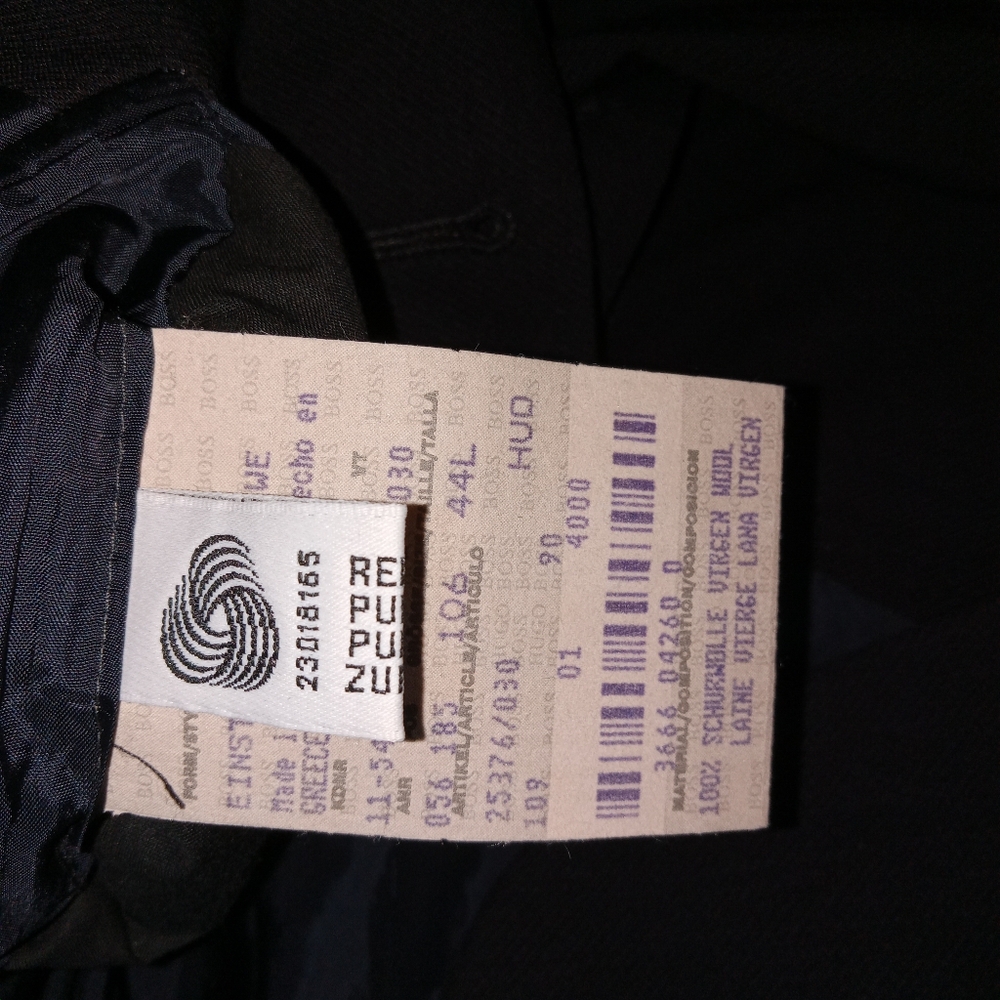 Nwot Hugo Boss Dark Navy Pure Virgin Wool.3 Button Blazer 44L - Picture 8 of 12